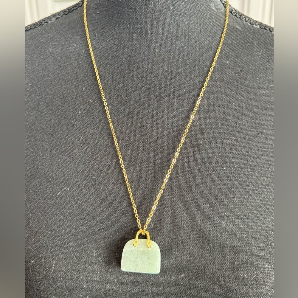 Genuine Aventurine Handbag Pendant - Picture 3 of 6